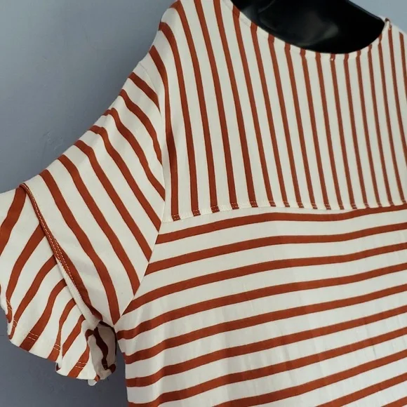 Set of 2 Green Envelope Rayon Striped Tops - Picture 7 of 14